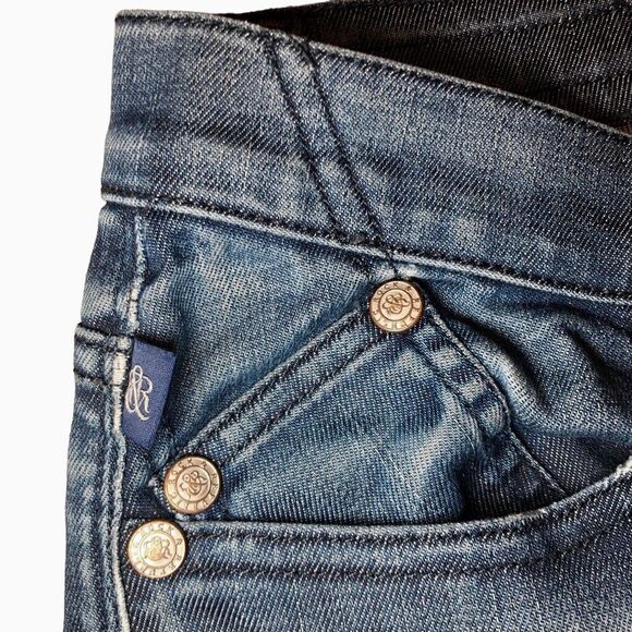 Rock & Republic Berlin Mid Rise Skinny Jeans in Distressed Blue Wash Women’s 6 - Picture 6 of 12